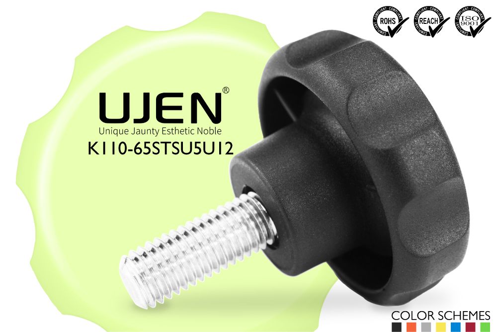 Octagon Plastic Knob Stainless Steel Screw, 5/16 x 3/4, D65 Pull Pin