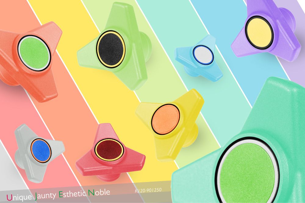 Threearm Hand Screw, M12 x 50mm, Chamfered End, D90 Pull Pin & Hand