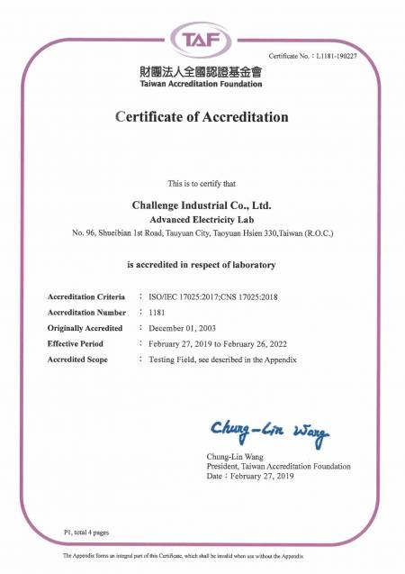 CIC’s Advanced Electricity Lab - Accredited by TAF (ILAC member) - Page 1