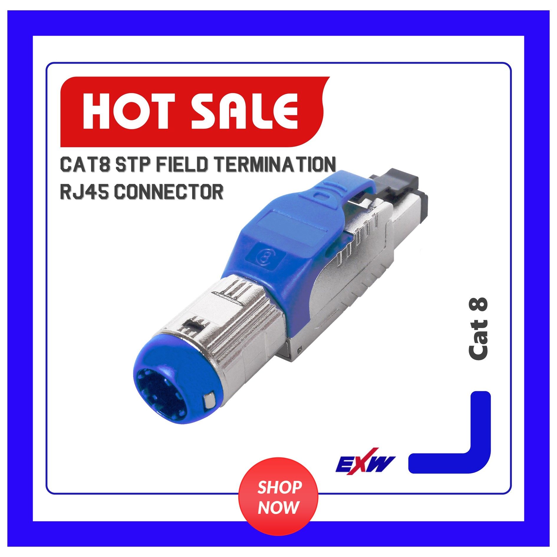 Fornecedor de conector RJ45 de terminação de campo STP Cat8 | EXW