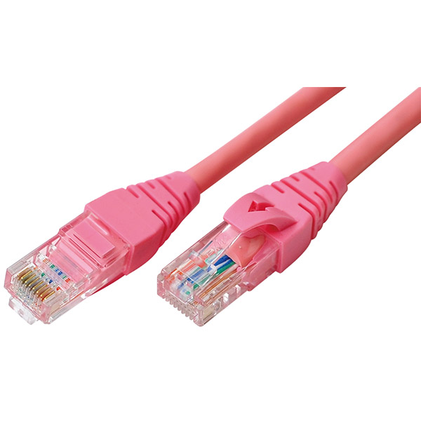 Розовый соединительный кабель категории 5E
