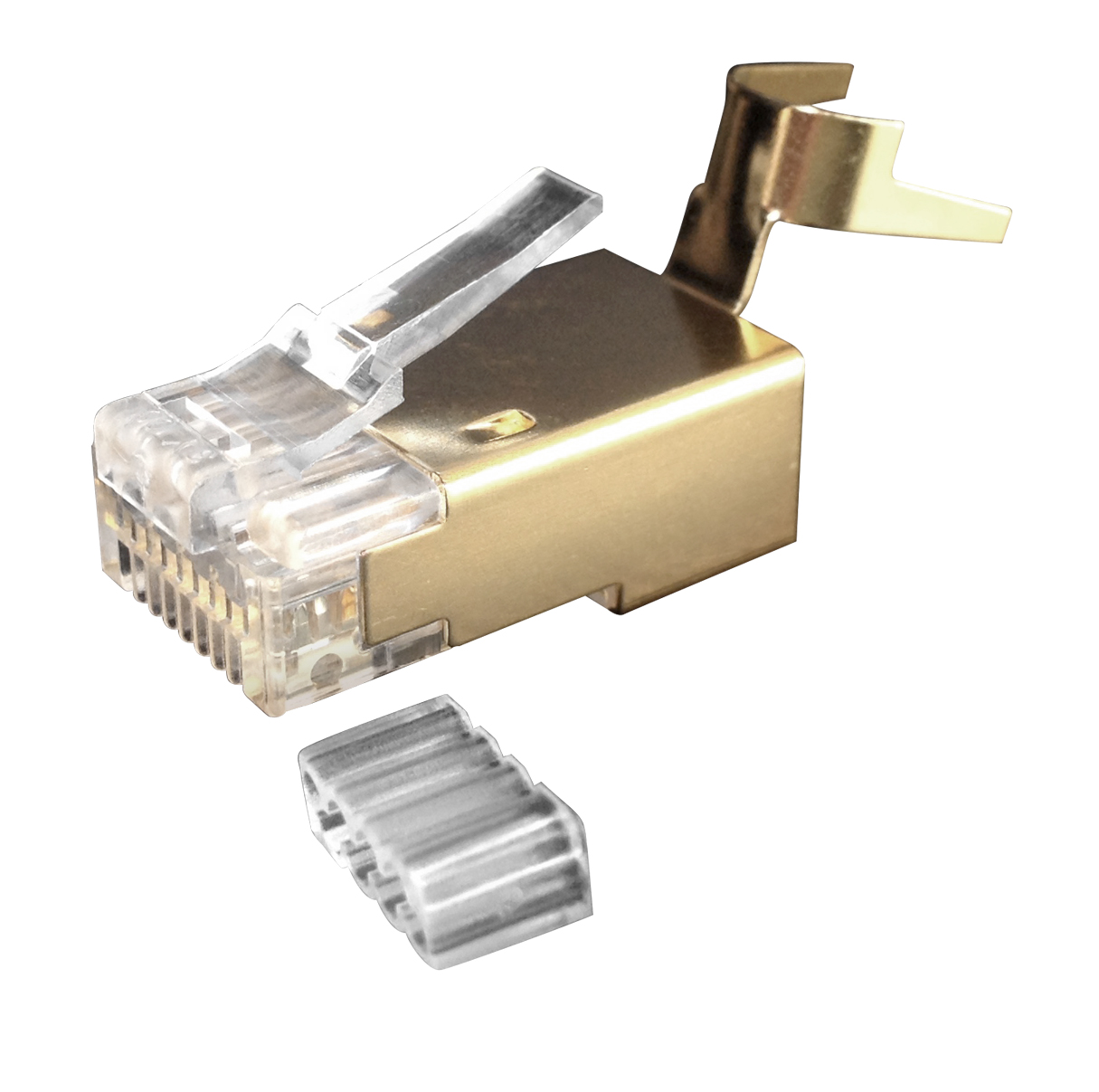 Cat 6a Stp Gold Larger Diameter Rj45 Connector Supplier Exw