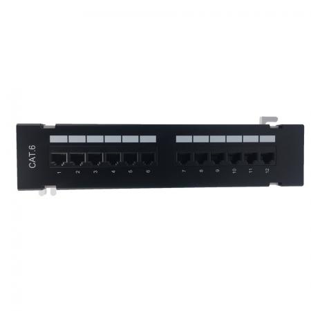 Cat.6 UTP 180 Degree 12 PORT Wall Mount Patch Panel - Cat6 UTP Patch Panel