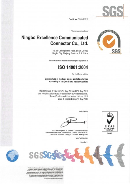 ISO14001 Ningbo EXW