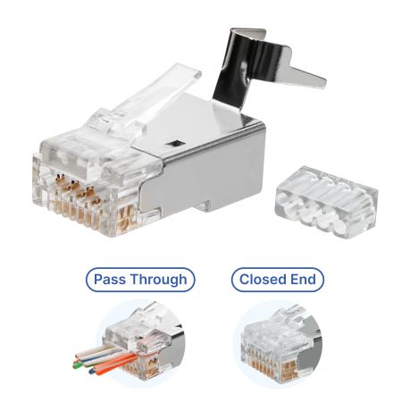 Cat.6 STP Modular Plug With Load Bar and Snagless Latch - Cat6 