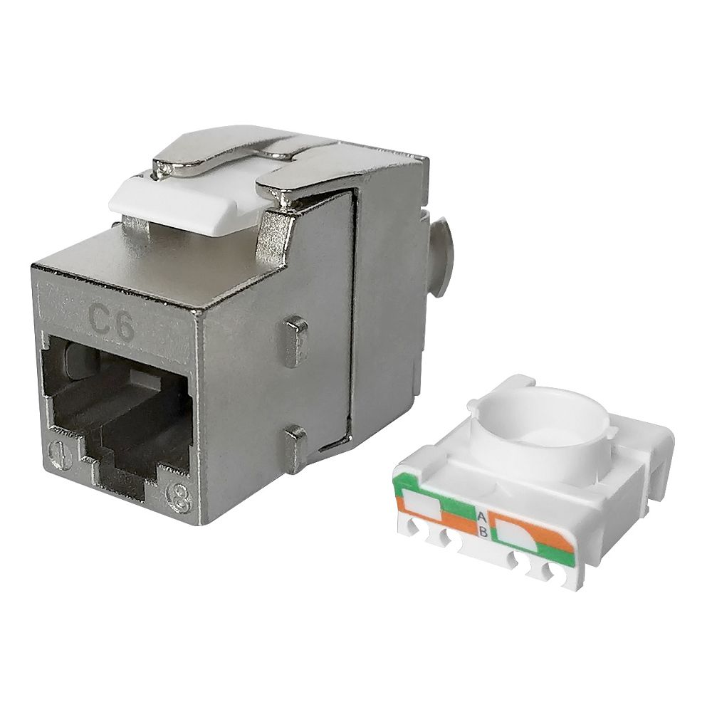 Cat6 STP 180° Toolless RJ45 Keystone Jack Supplier | EXW