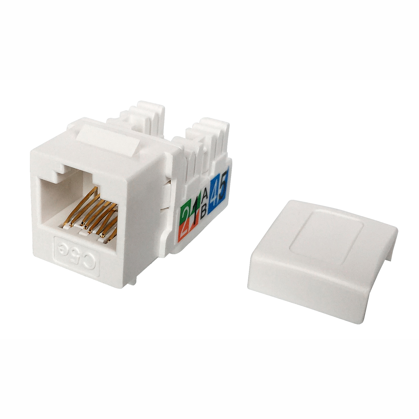 Cat5E UTP 90° 110 Punch Down RJ45 Keystone Jack Supplier | EXW
