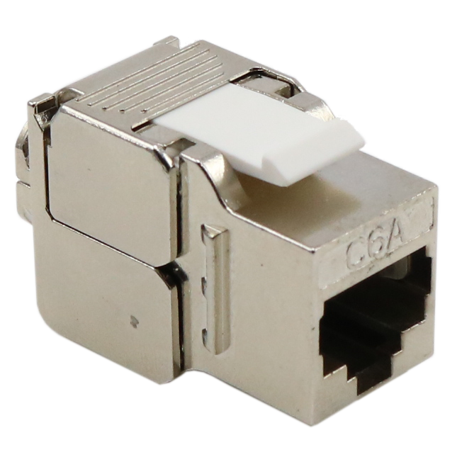 Cat 6A STP 180 Degree Toolless RJ45 Keystone Jack Slim Type Supplier | EXW