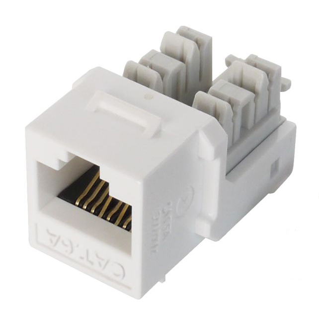 Cat 6A UTP 90° 110 Punch Down RJ45 Keystone Jack Supplier | EXW