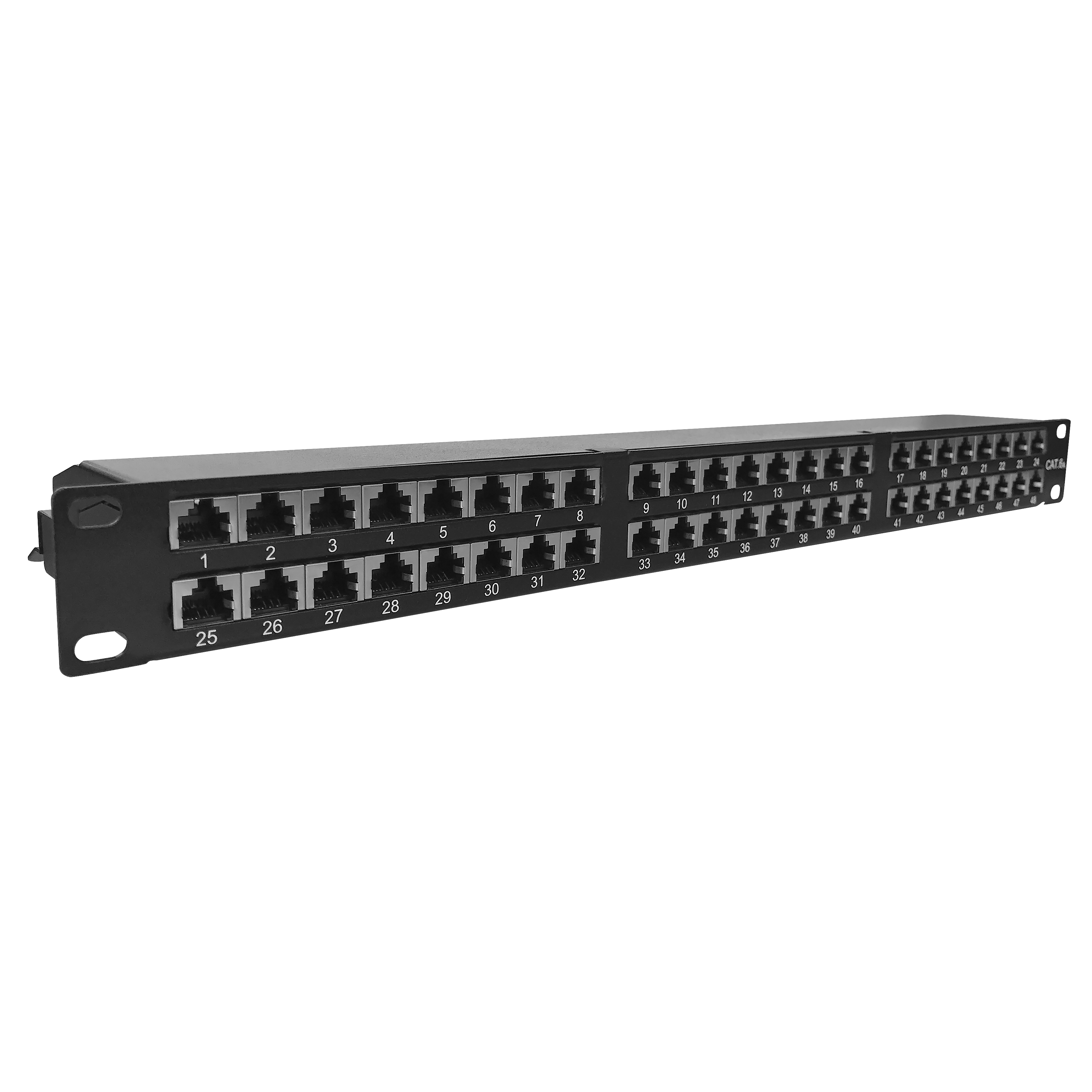 Cat.6A FTP 90 Degree 1U 48 Port RJ45 Patch Panel | RJ45 Connectors ...