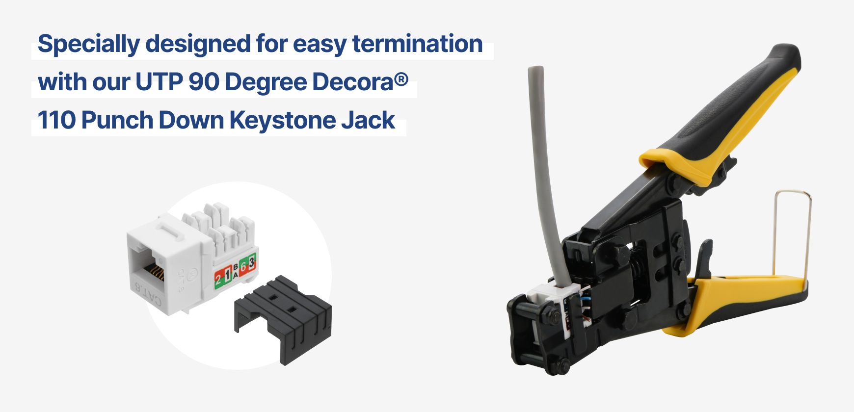Keystone Jack Punch Down Tool for UTP 90 Degree Decora® 110 Keystone