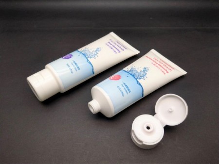 Plastics Tube Packaging with smaller flip top cap for amino acid facial cleanser - Plastics Tube Packaging with smaller flip top cap for amino acid facial cleanser