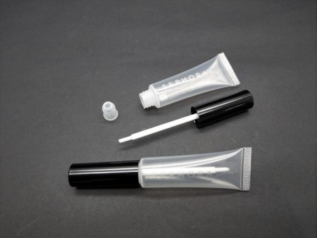 Flexible Tube with Lip Gloss Brush Wiper Cap - 19-192C Flexible Tube + Lip Gloss Brush Wiper Cap
