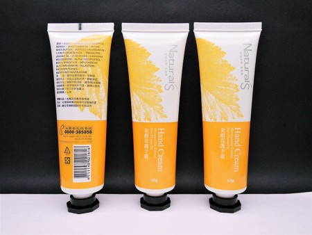 Hand Cream Packaging Tube With Octagonal Screw Cap - Skincare packaging tube with octagonal screw cap for hand cream, facial scrub, or body lotion.