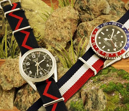 Textile accessories for watch straps.