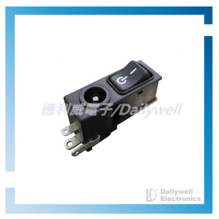 DC Power Jack With Rocker Switches - DC Power Jack With Rocker Switches
