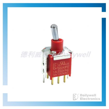 Sealed sub-miniature toggle switch with vertical bracket