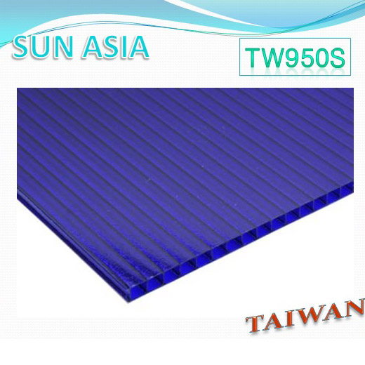 Frosted Twin Wall Polycarbonate Sheet (Blue) - Frosted Twin Wall Polycarbonate Sheet (Blue)