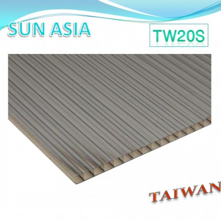 Twin Wall Polycarbonate Sheet (Brown)