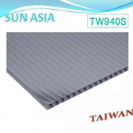 Frosted Twin Wall Polycarbonate Sheet (Gray)