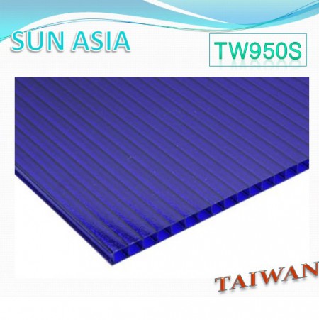 Frosted Twin Wall Polycarbonate Sheet (Blue)