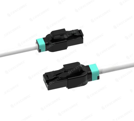 UL Listed Short Clip Cat.5E UTP 24AWG Patch Cord 15M, White Color, PVC Cable Assemblies