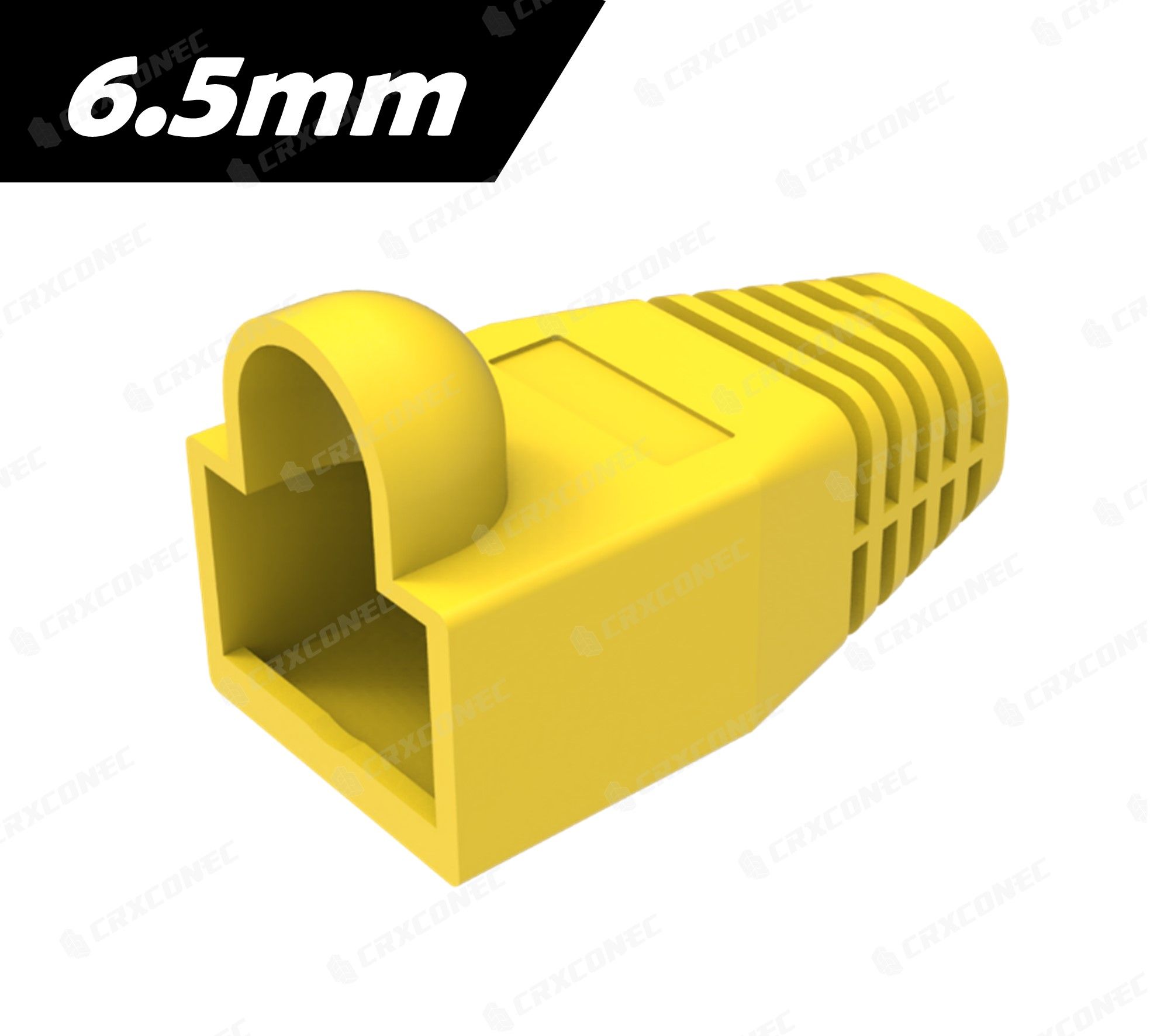 Universal RJ45 Boots In Yellow Color 6 5mm Cable Assemblies Wiring