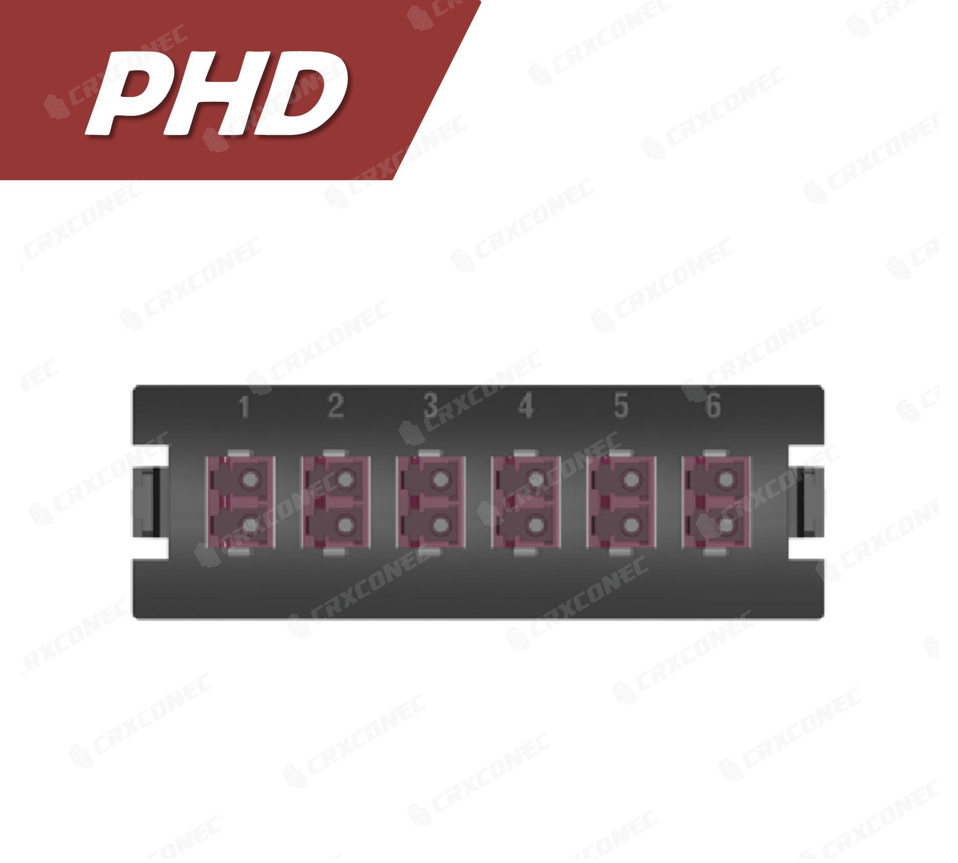 Phd Type Fiber Termination Panel 12c Adaptor Plate Om4 6 Lc Duplex Violet Cable Assemblies 9996