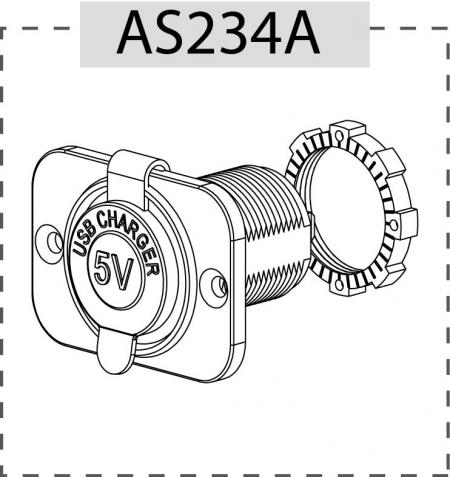 AS234 with Flat Panel, Screw Nut and Cover Cap