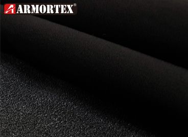 Kevlar Nylon 4 Way Stretch PU Coated Abrasion Resistant Fabric - Kevlar blended stretch abrasion resistant fabric with coating.