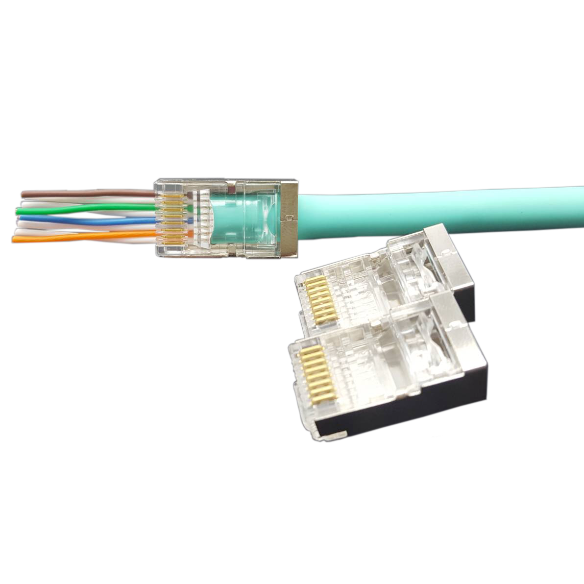 Cat6 STP Easy RJ45 Connector Electrical Plugs and Connectors